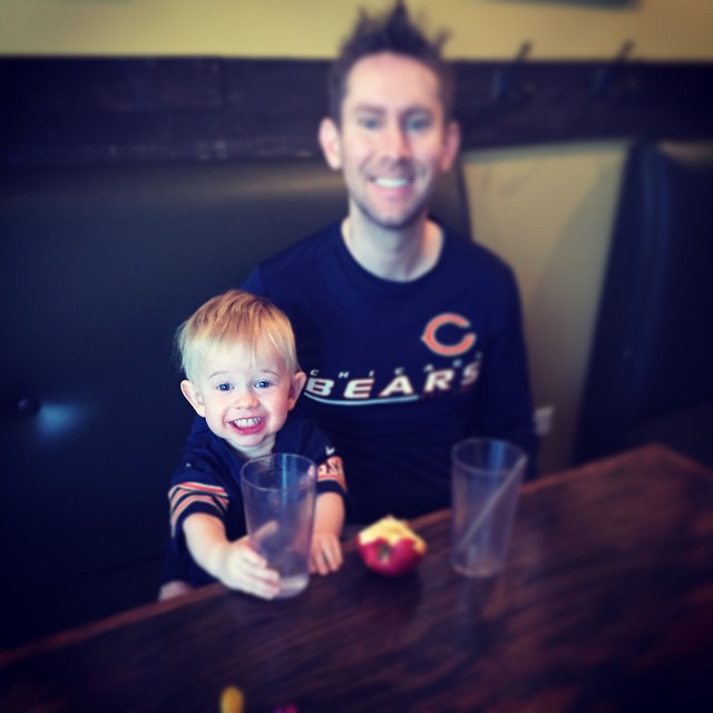 Someone is very happy with the @chicagobears draft picks. #DraftDay