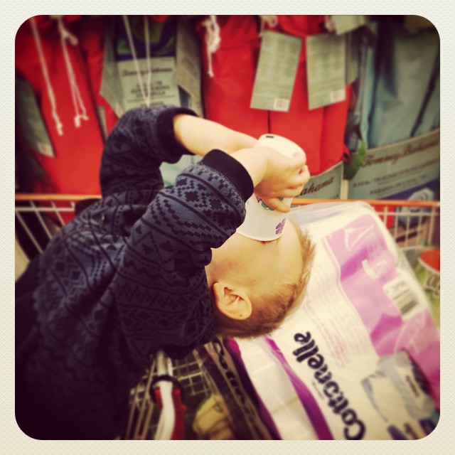 This kid has mastered the art of the chug…