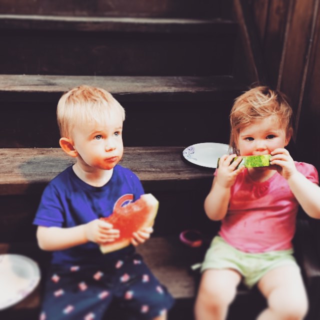 Just hangin’ out with chicks, eatin’ watermelon. #merica