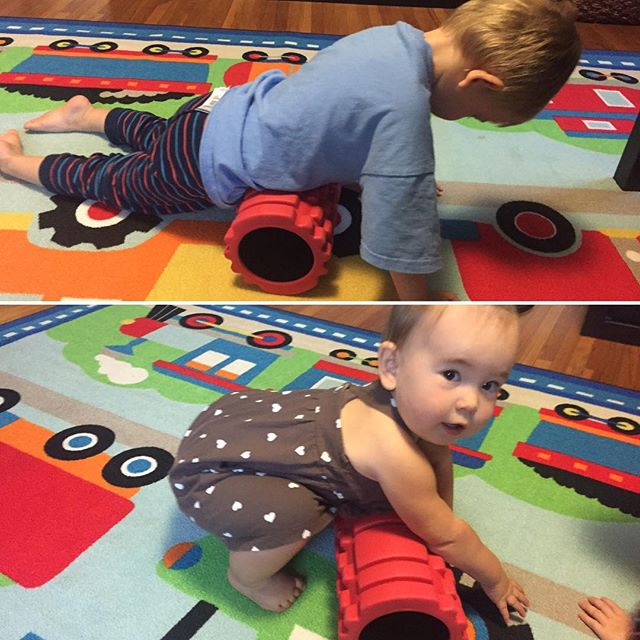 The family that foam rolls together, stays together…