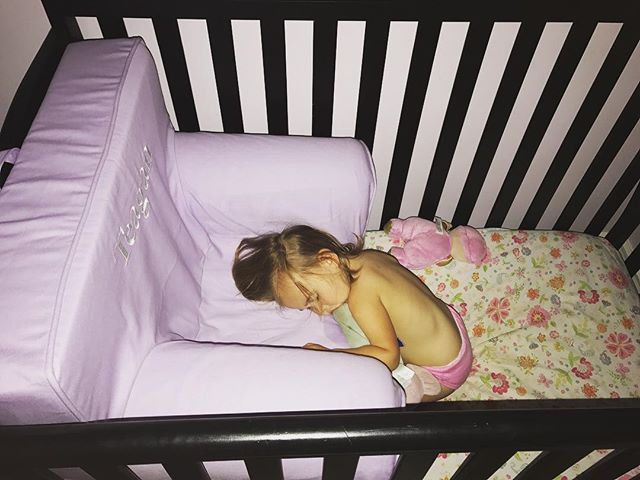 The only way we could get her down for nap time… ??
