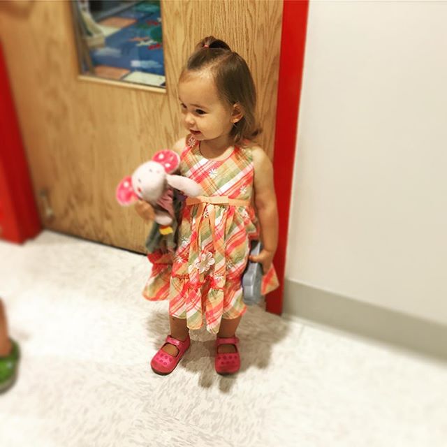 First day of pre-school for this little lady! #TeaganJude