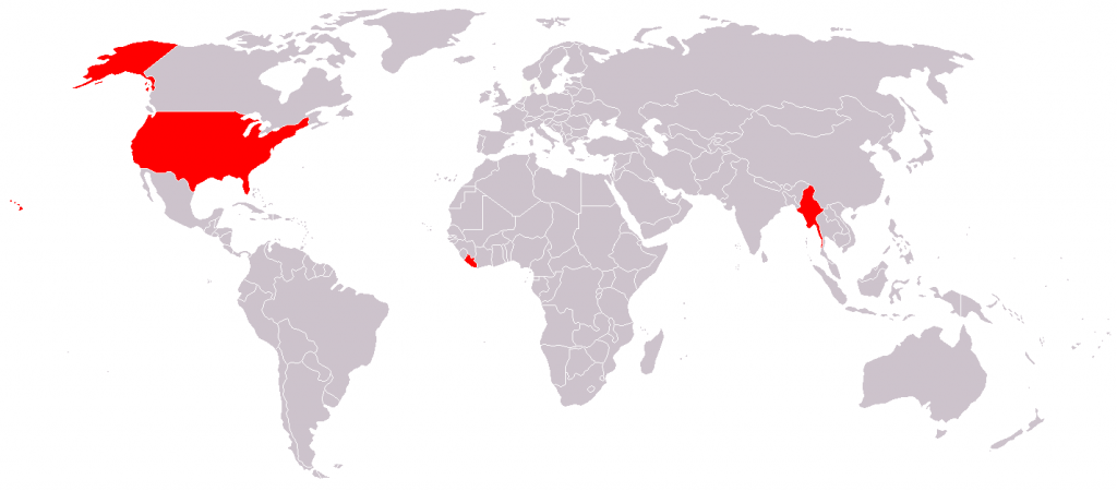 Countries Not on the Metric System