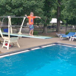 We have graduated to the diving board!🥇