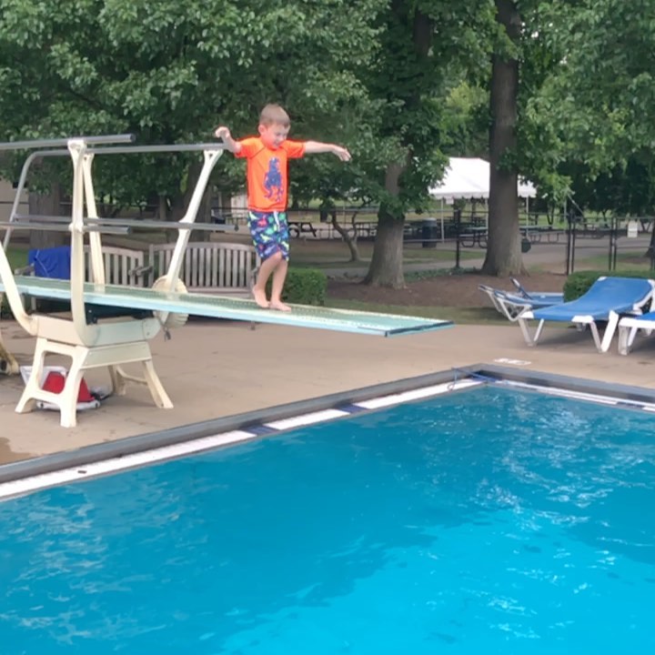 We have graduated to the diving board!🥇